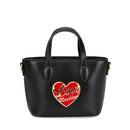 Borsa Donna a Mano LOVE MOSCHINO Nera con Cuore Rosso con Logo