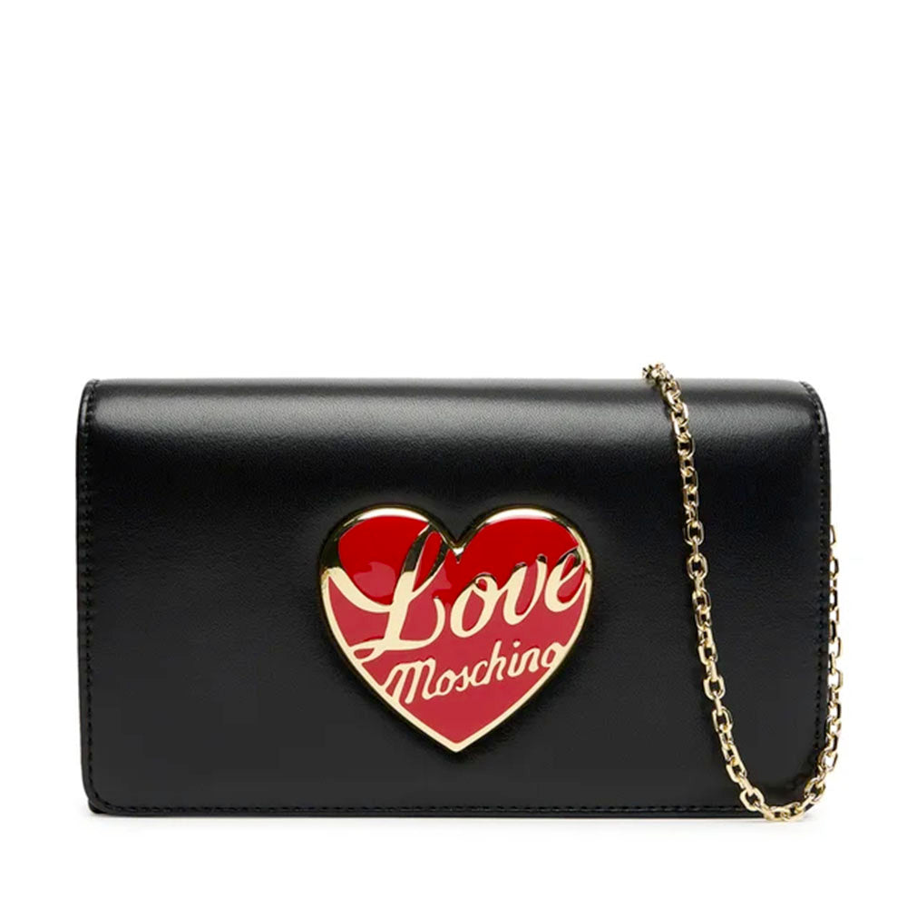 Clutch Donna con Tracolla LOVE MOSCHINO linea Smart Daily Bag Nera con Cuore Logato