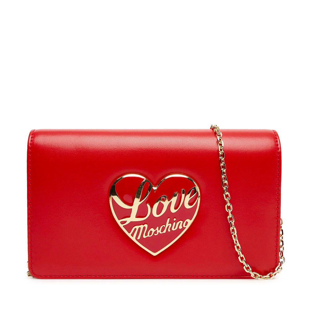 Clutch Donna con Tracolla LOVE MOSCHINO linea Smart Daily Bag Rosso con Cuore Logato