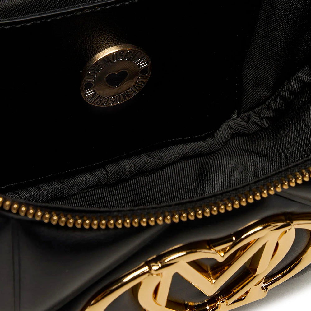 Borsa Donna a Spalla e Tracolla LOVE MOSCHINO linea Embossed Trapuntata Nera