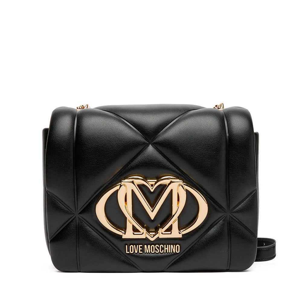 Borsa Mini Donna a Tracolla LOVE MOSCHINO linea Embossed Trapuntata Nera