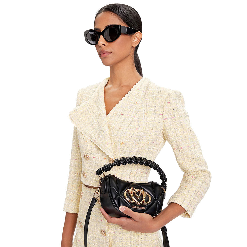Mini Bag Donna a Mano LOVE MOSCHINO linea Embossed Trapuntata Nera