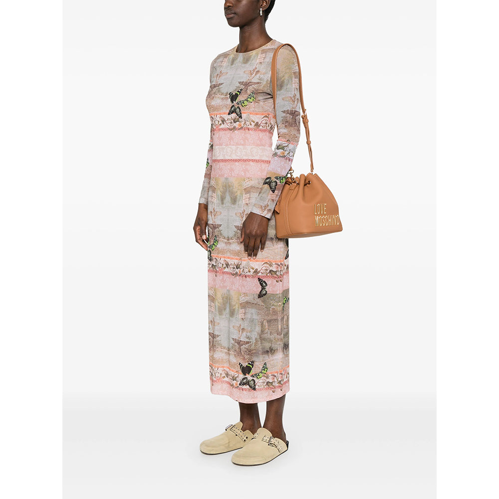 LOVE MOSCHINO Shoulder Bucket Bold Bag-Linie in Kamelfarbe