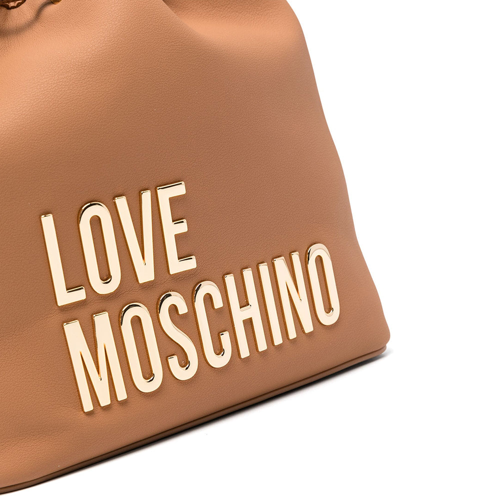 Secchiello a Tracolla LOVE MOSCHINO linea Bold Bag color Cammello