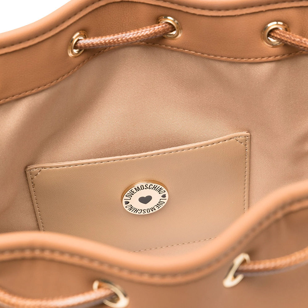 Secchiello a Tracolla LOVE MOSCHINO linea Bold Bag color Cammello