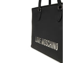 Borsa Donna Shopping LOVE MOSCHINO linea Bold Bag colore Nero e Nikel