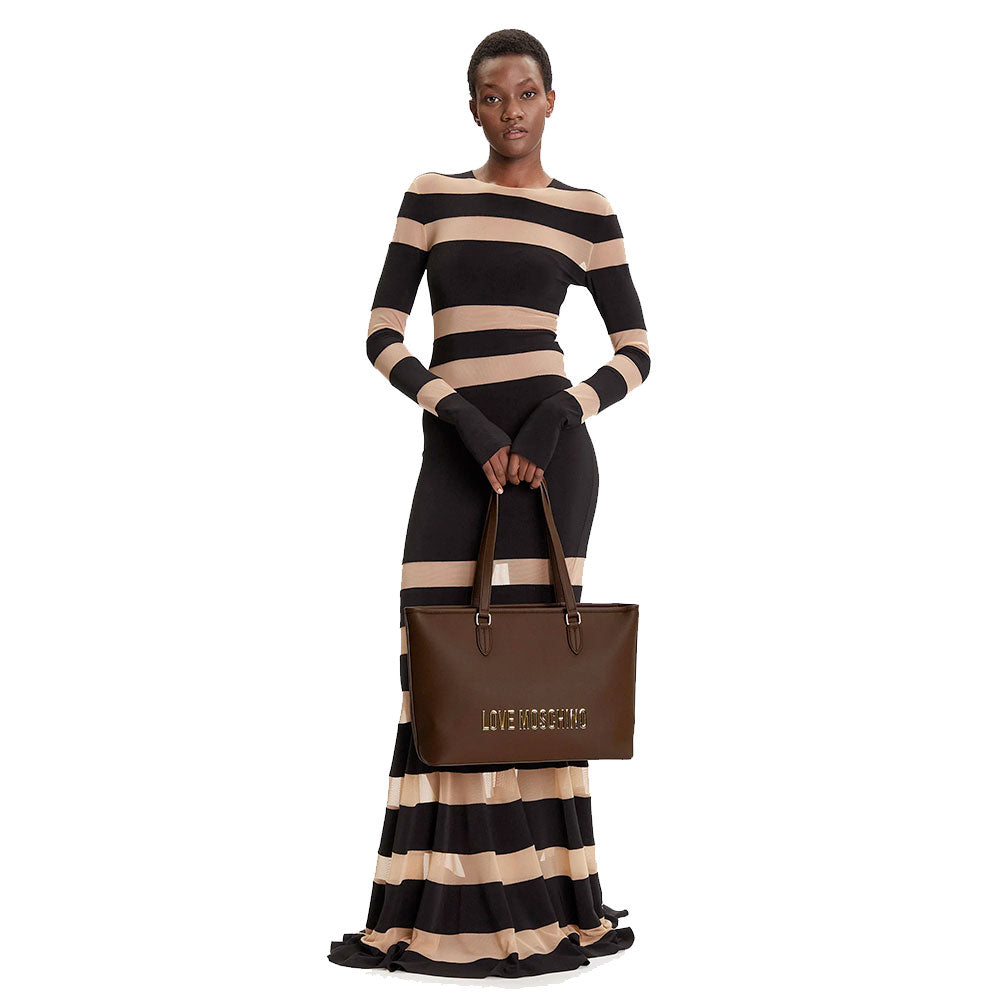 Borsa Donna Shopping LOVE MOSCHINO linea Bold Bag Testa di Moro