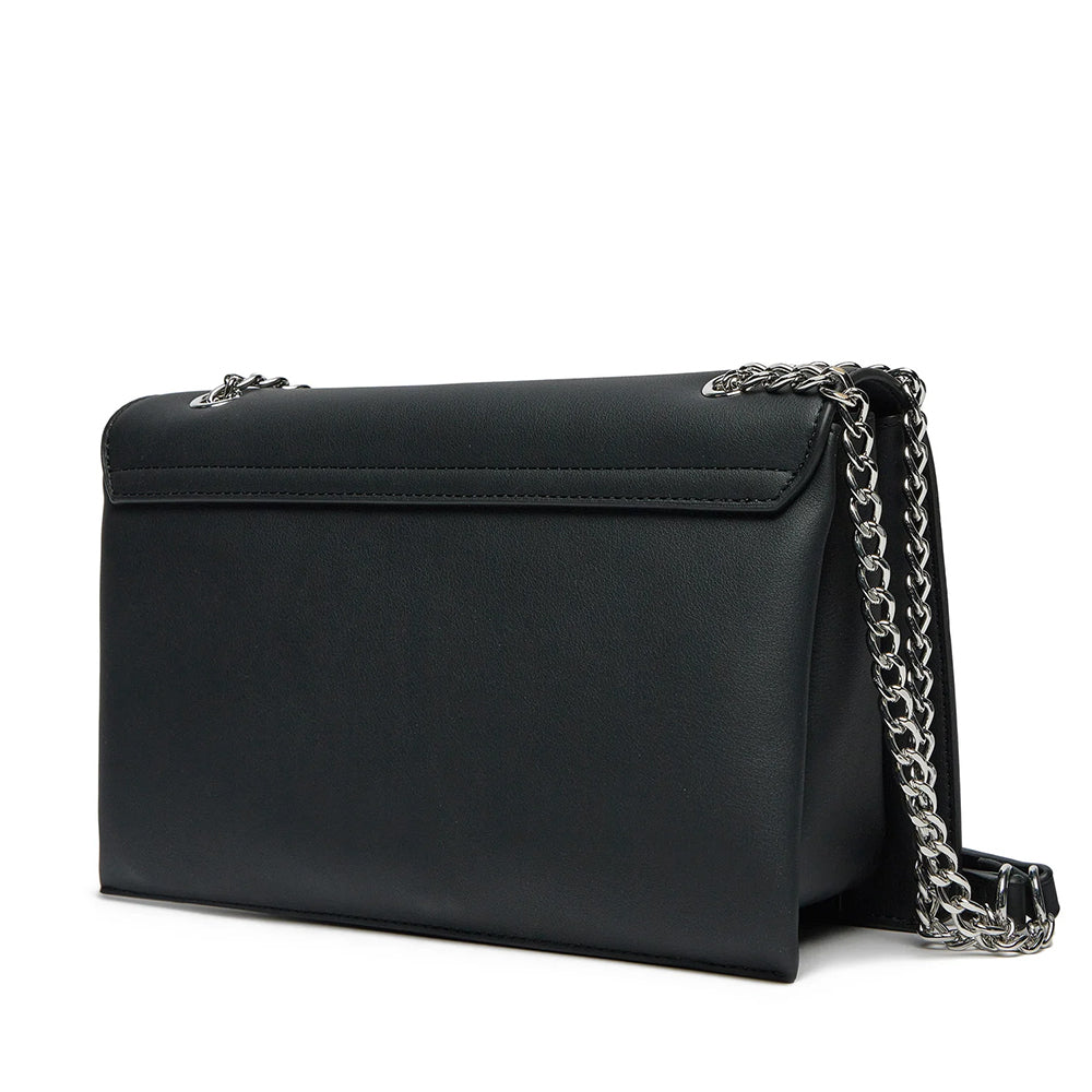 Damen Schultertasche und Crossbody Bag LOVE MOSCHINO Bold Bag Linie in Schwarz und Nikel