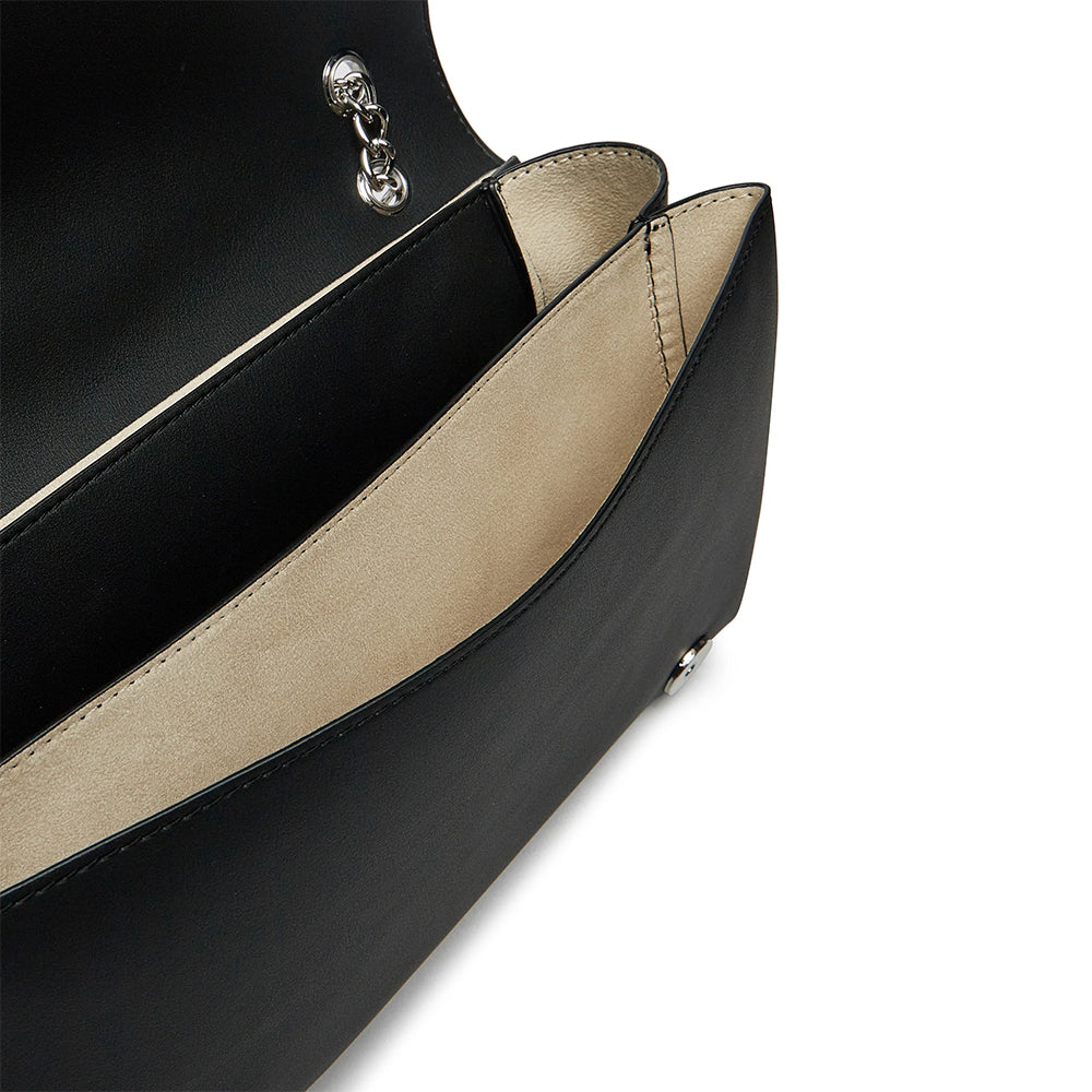 Damen Schultertasche und Crossbody Bag LOVE MOSCHINO Bold Bag Linie in Schwarz und Nikel