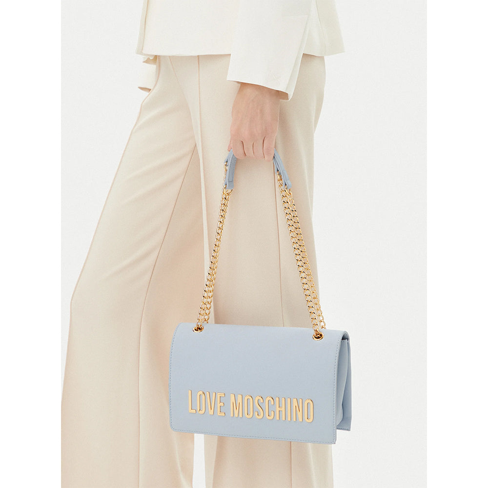 Damen Schultertasche und Crossbody Bag LOVE MOSCHINO Bold Bag Linie Himmelblau