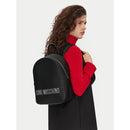 LOVE MOSCHINO Damen Rucksack, Bold Bag Line, Schwarz und Nikel