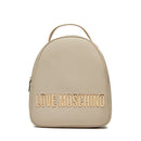 Kleiner Damenrucksack LOVE MOSCHINO Maxi-Schriftzug Elfenbeinlinie