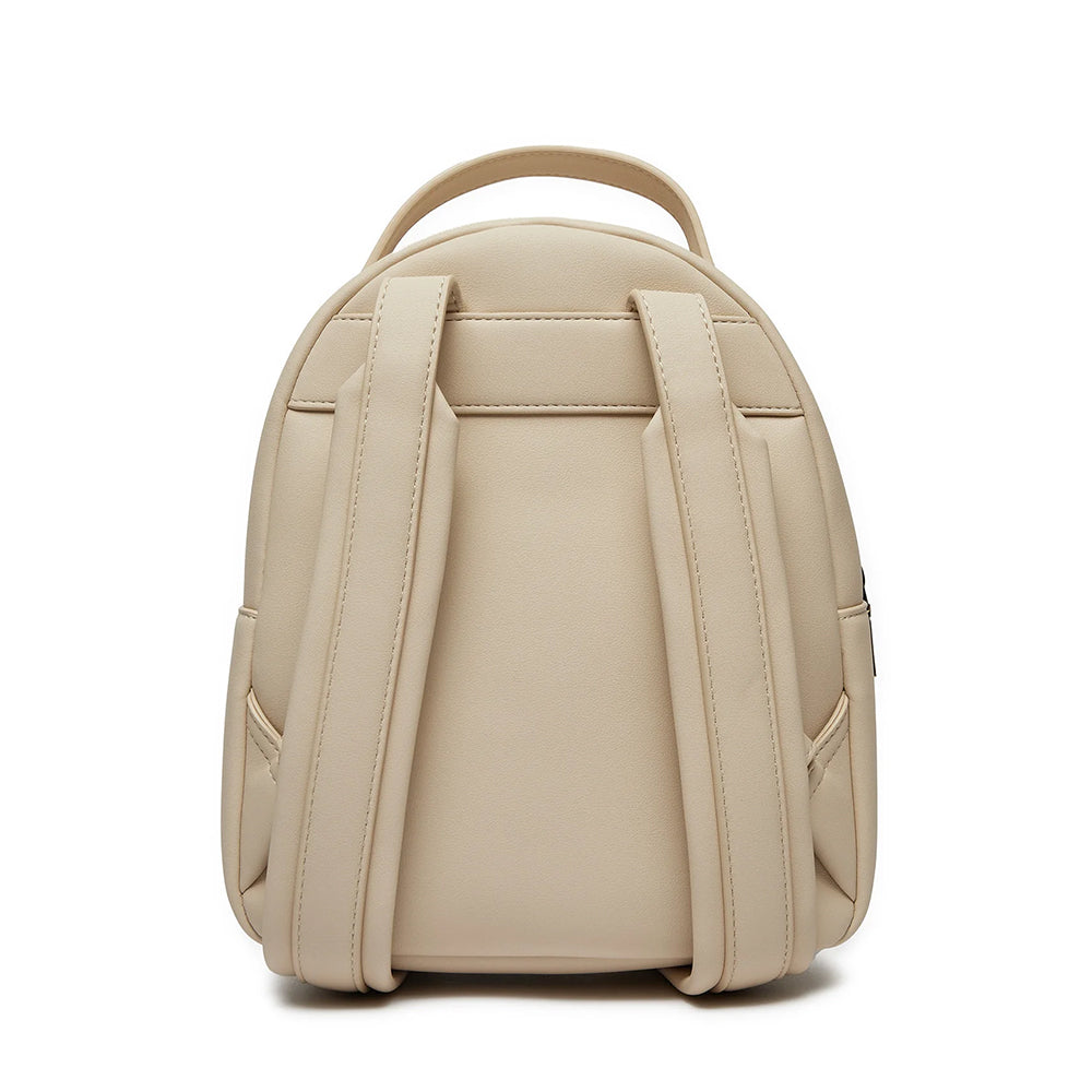 Kleiner Damenrucksack LOVE MOSCHINO Ivory Maxi Lettering-Linie zum