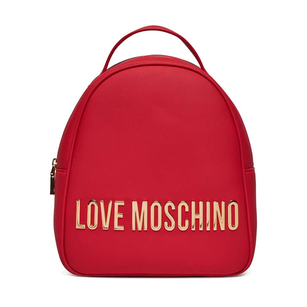 Kleiner Damenrucksack LOVE MOSCHINO Maxi-Schriftzug Rote Linie