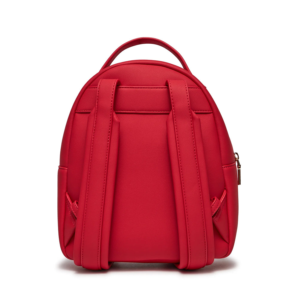 Kleiner Damenrucksack LOVE MOSCHINO Maxi-Schriftzug Rote Linie