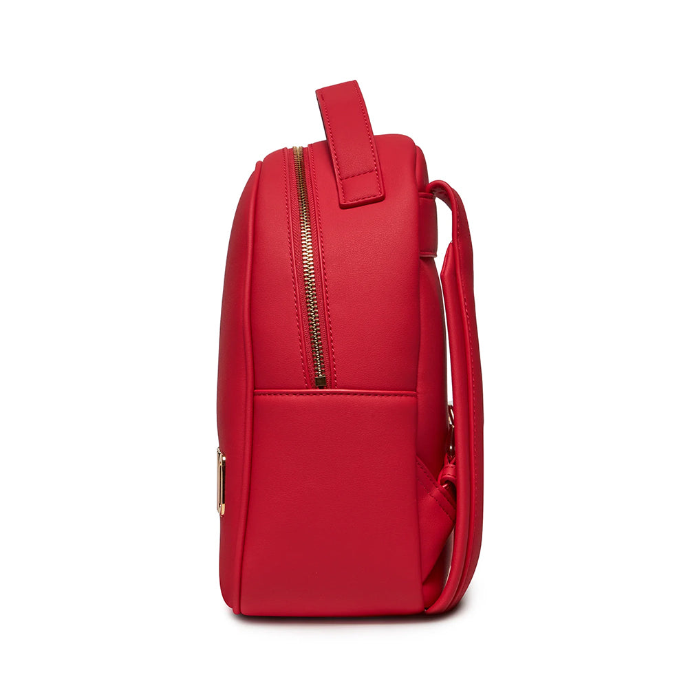 Kleiner Damenrucksack LOVE MOSCHINO Maxi-Schriftzug Rote Linie