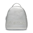 Zaino Donna Small LOVE MOSCHINO linea Maxi Lettering Metallic Silver