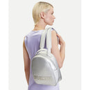 Zaino Donna Small LOVE MOSCHINO linea Maxi Lettering Metallic Silver