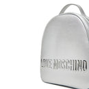 Zaino Donna Small LOVE MOSCHINO linea Maxi Lettering Metallic Silver