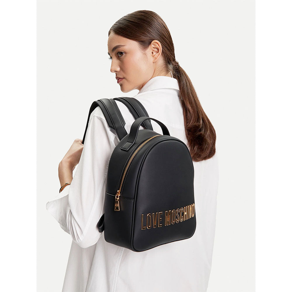 Zaino Donna Small LOVE MOSCHINO linea Maxi Lettering Nero