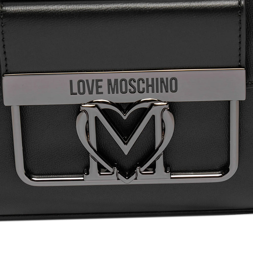 Borsa a Spalla con Tracolla LOVE MOSCHINO linea Uptown Nero