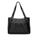 Shopping Bag Trapuntata LOVE MOSCHINO Nera con Charm