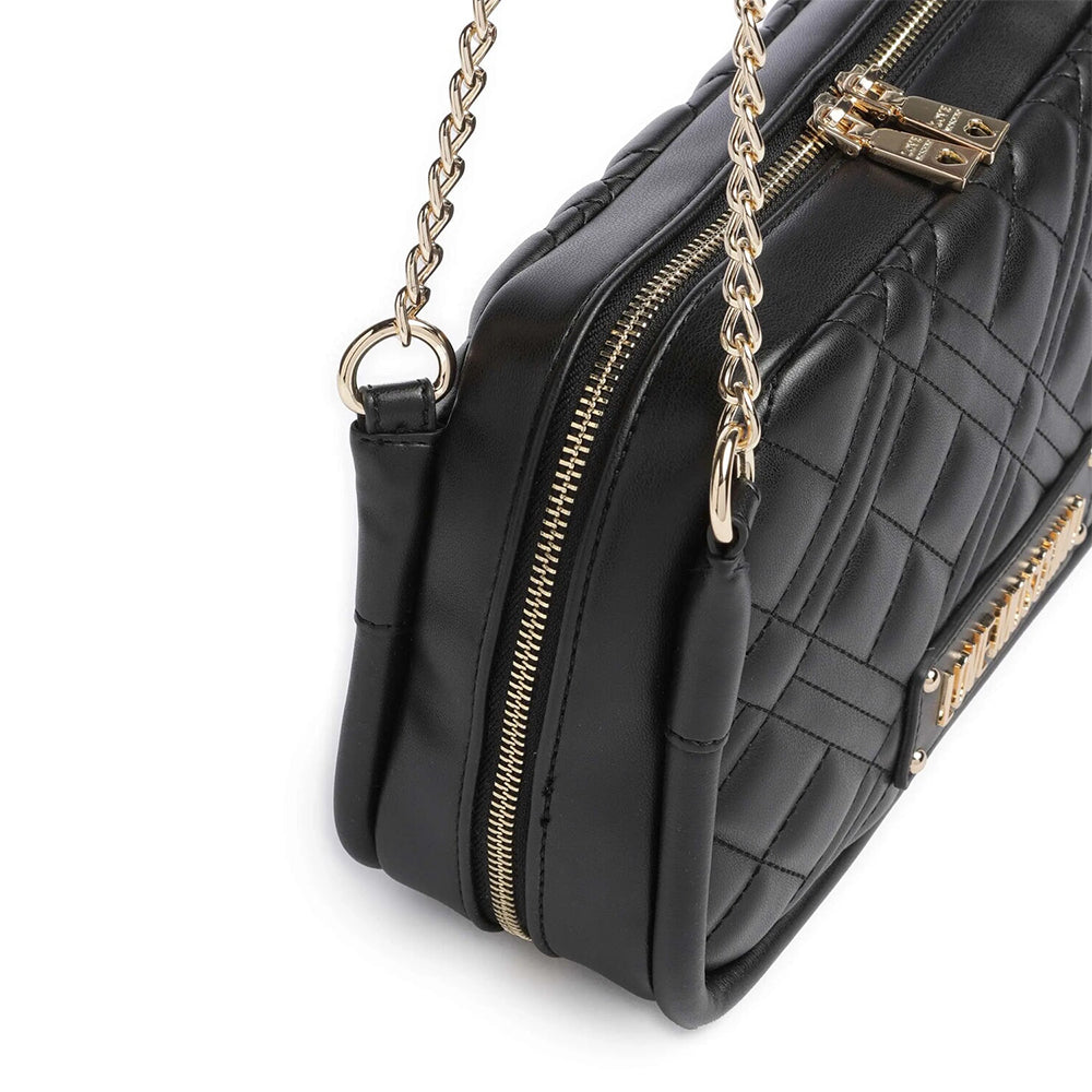 LOVE MOSCHINO Quilted Linie 
Umhängetasche in Schwarz