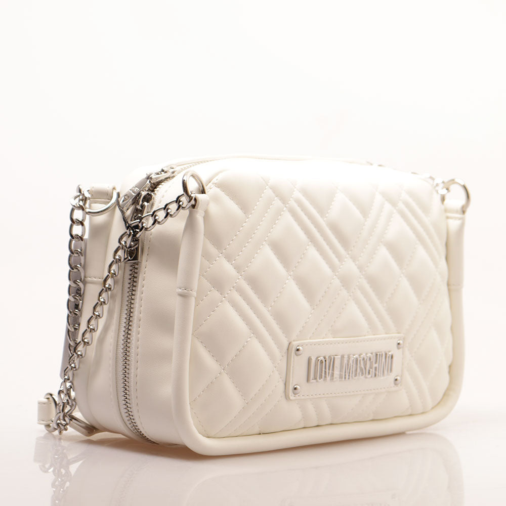 Borsa a Spalla LOVE MOSCHINO linea Quilted Trapuntata Bianca