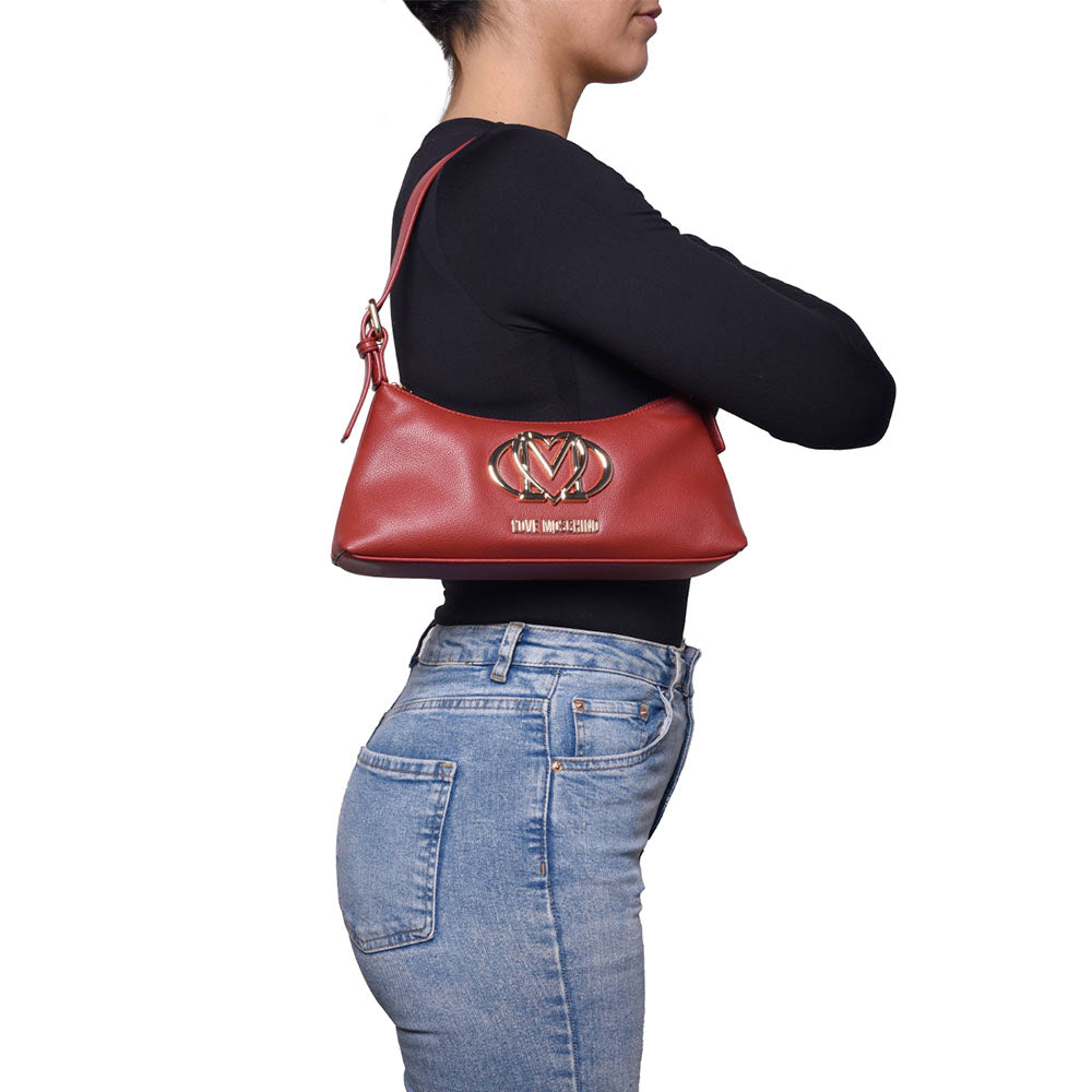 Borsa Sottospalla Donna LOVE MOSCHINO in Ecopelle color Ruggine