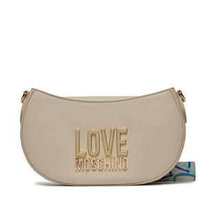 Damen-Schultertasche LOVE MOSCHINO Modell Smart Daily Jelly Logo in Elfenbein