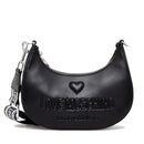 Borsa Donna a Tracolla LOVE MOSCHINO linea Made with Love Nera e Nikel