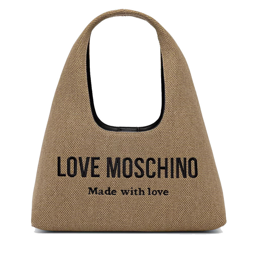 Borsa Donna a Spalla LOVE MOSCHINO in Canvas color Oro