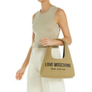 Borsa Donna a Spalla LOVE MOSCHINO in Canvas color Oro