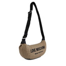 Borsa Donna Mezzaluna a Tracolla LOVE MOSCHINO in Canvas color Oro