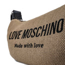Borsa Donna Mezzaluna a Tracolla LOVE MOSCHINO in Canvas color Oro