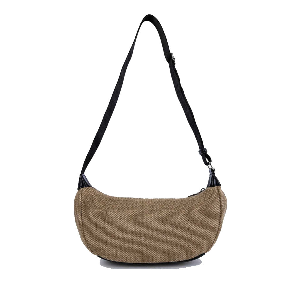 Borsa Donna Mezzaluna a Tracolla LOVE MOSCHINO in Canvas color Oro