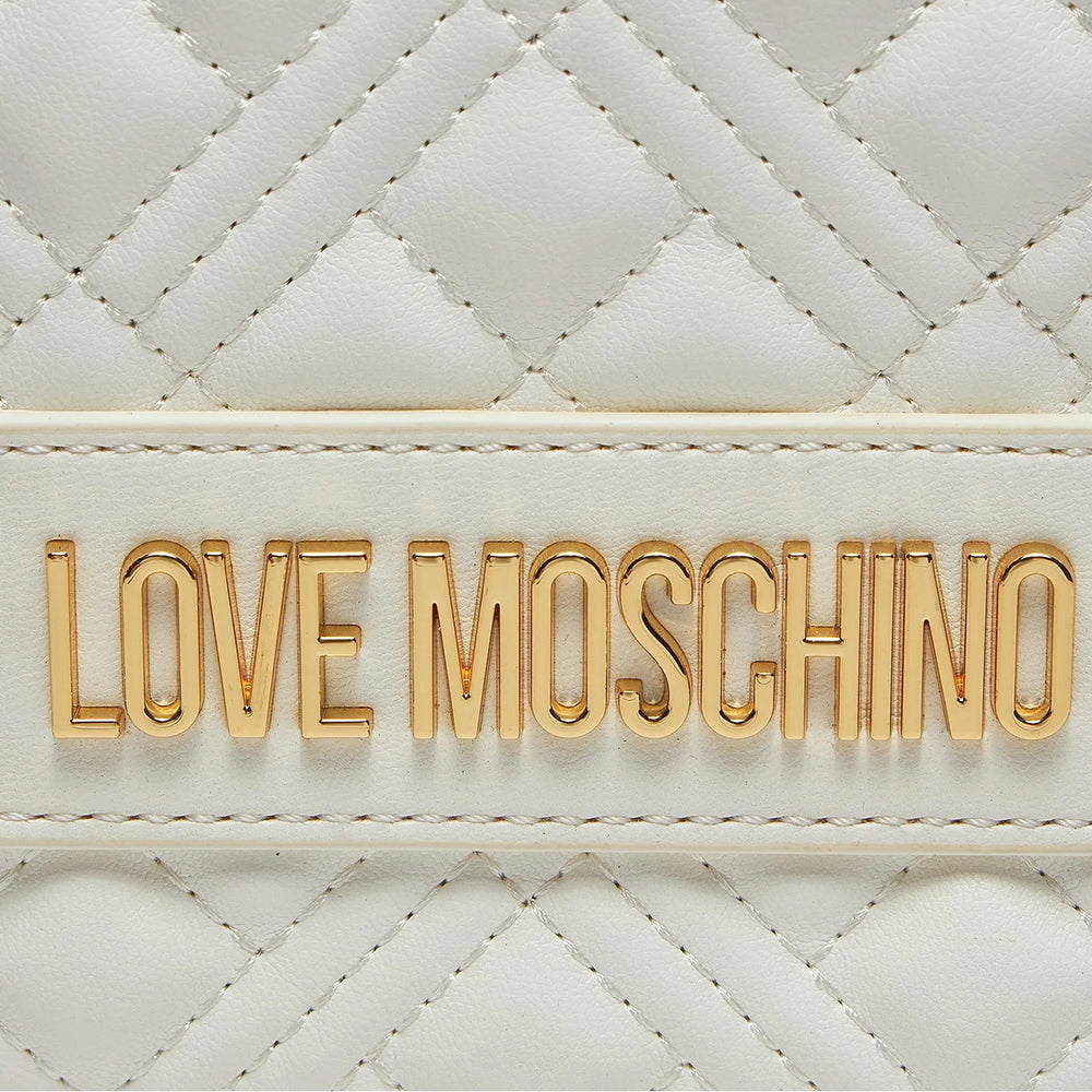 Damen-Stepprucksack LOVE MOSCHINO Stepplinie Weiß