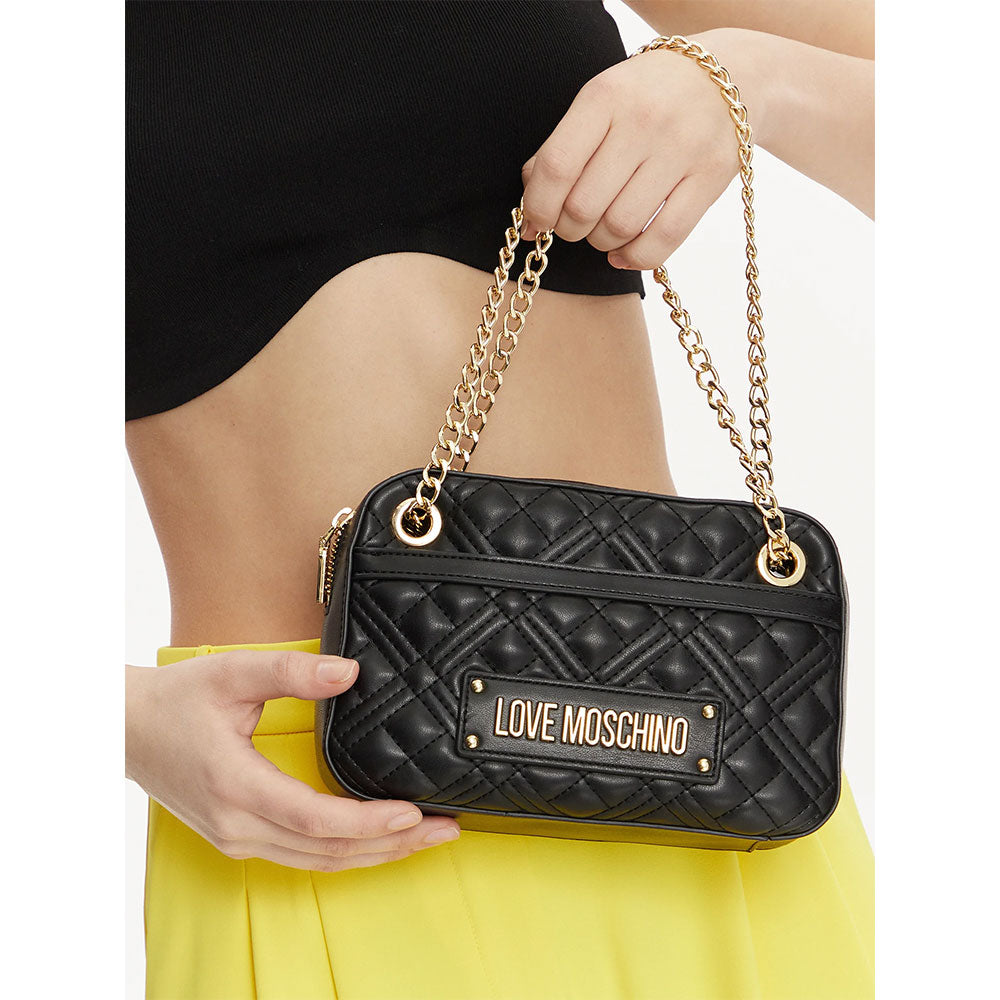 Borsa Donna a Spalla LOVE MOSCHINO linea Lettering Logo colore Nero