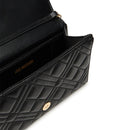 LOVE MOSCHINO Damen Clutch mit Schultergurt, Stepplinie, Schwarz