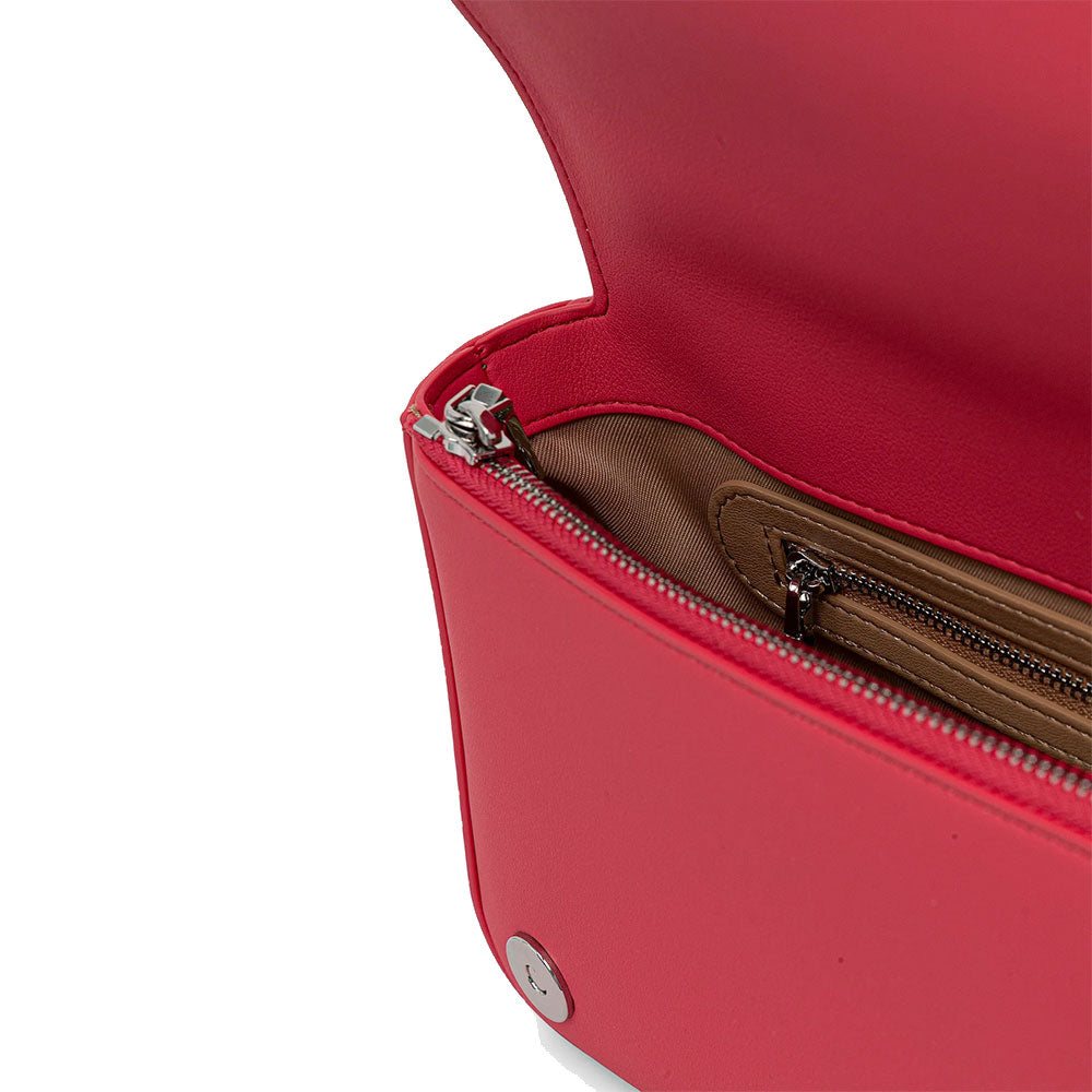 LOVE MOSCHINO Damen Umhängetasche Fuchsia mit Farbverlauf-Schriftzug Logo