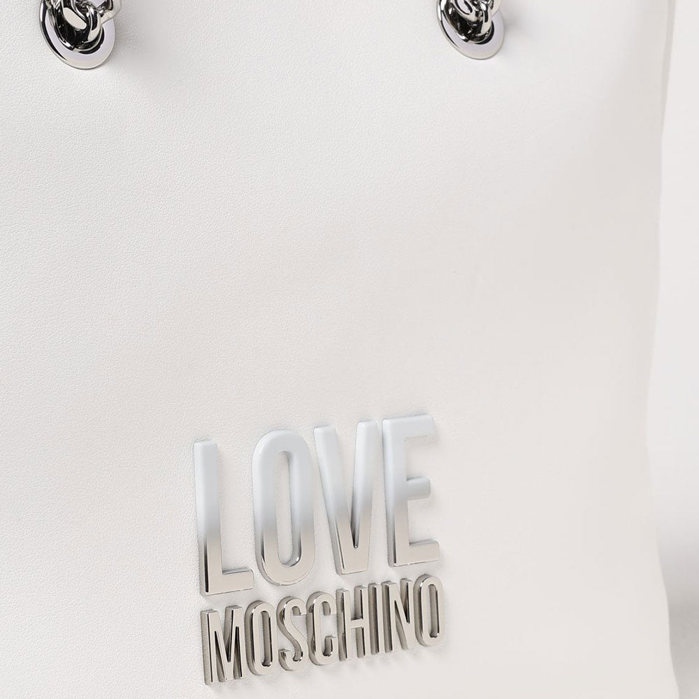LOVE MOSCHINO 
Weißem Shopping Bag mit Logo