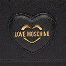 Borsa Donna a Spalla LOVE MOSCHINO linea Sweet Heart stampa Saffiano Nera