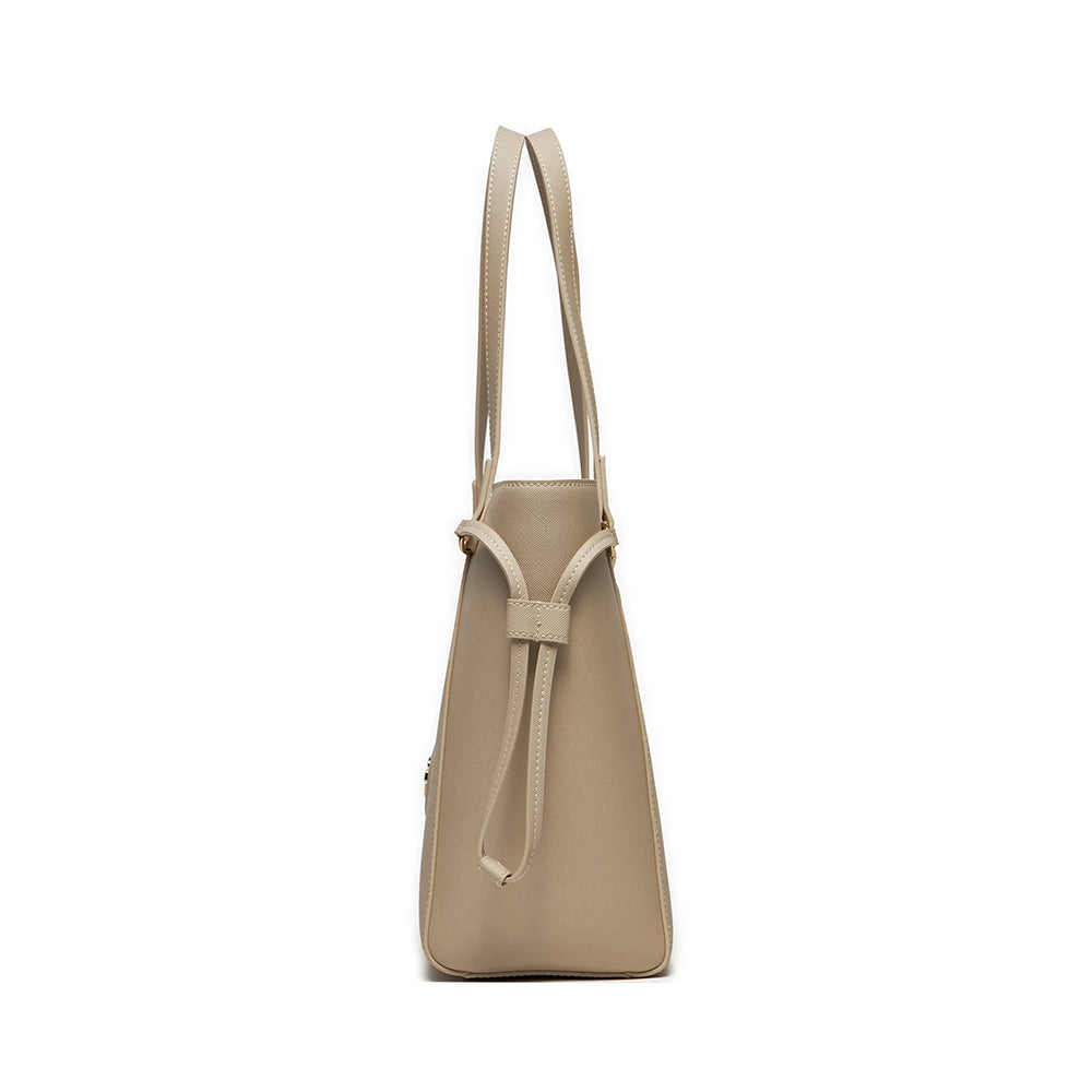 Shopping Bag LOVE MOSCHINO linea Sweet Heart stampa Saffiano Avorio