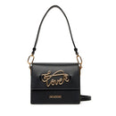 Borsa Donna a Spalla con Tracolla LOVE MOSCHINO Nera con Logo in Corsivo