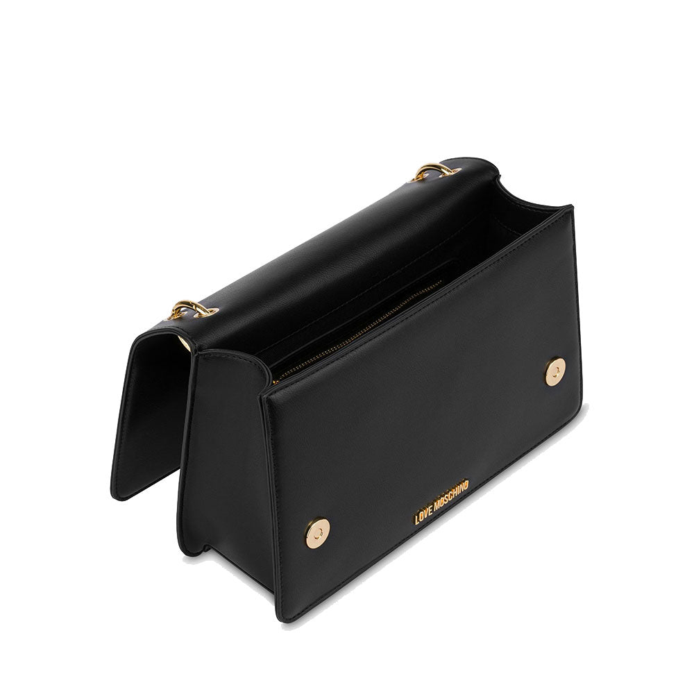 Borsa Donna a Spalla LOVE MOSCHINO Nera con Logo in Corsivo