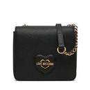 LOVE MOSCHINO Umhängetasche Sweet Heart Linie Saffiano-Druck Schwarz