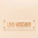 Shopping Bag LOVE MOSCHINO Beige con Borchie