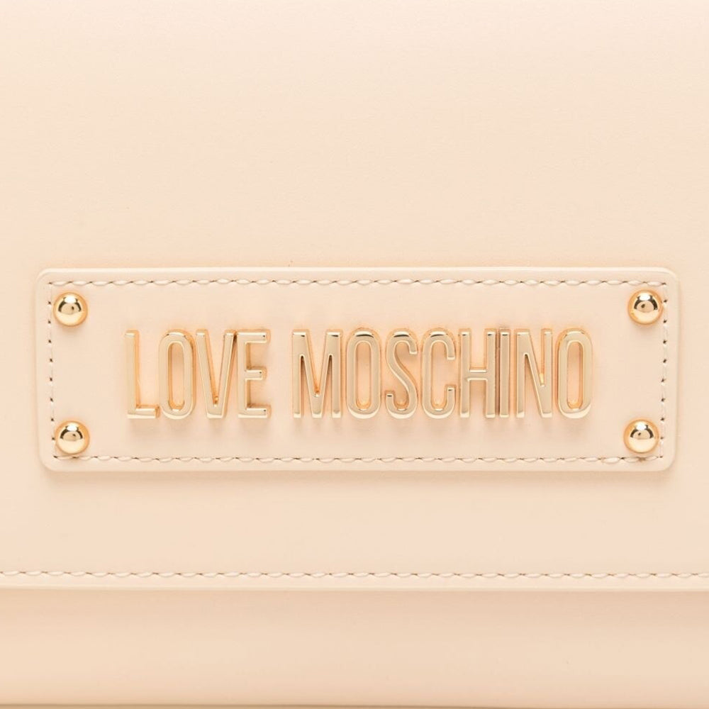 LOVE MOSCHINO Beige Schultertasche mit Nieten