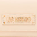 LOVE MOSCHINO Beige Schultertasche mit Nieten