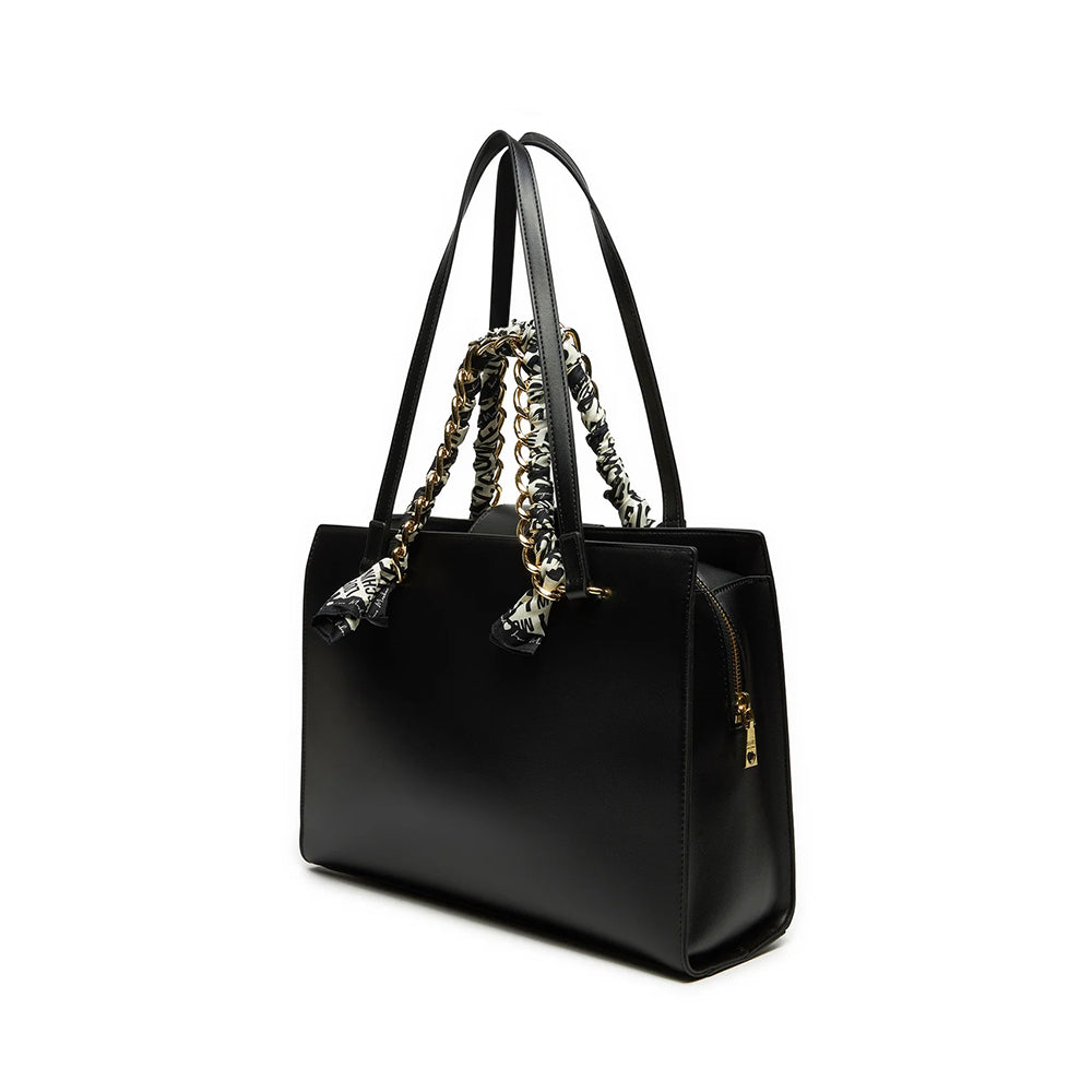 LOVE MOSCHINO 
Schwarze Damen Shopper mit Schal 